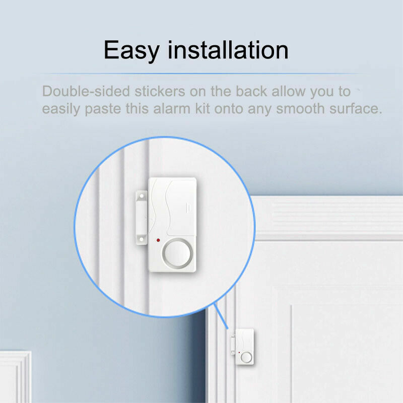 Window Alarm Paired w/ Remote Control DIY Pairing Home Shop Use Panic Bell 3 Set gallery