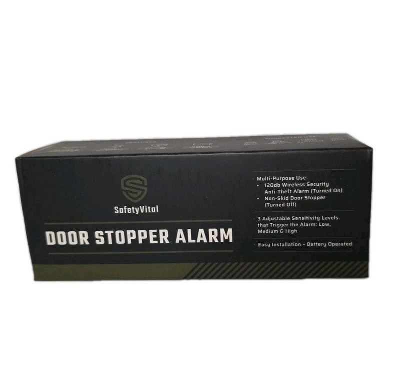 NEW SafetyVital Portable Wireless Security Door Stoppers w/ Alarm gallery