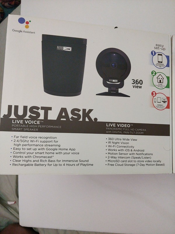 Voice Activated Smart Security System and camera Black gallery