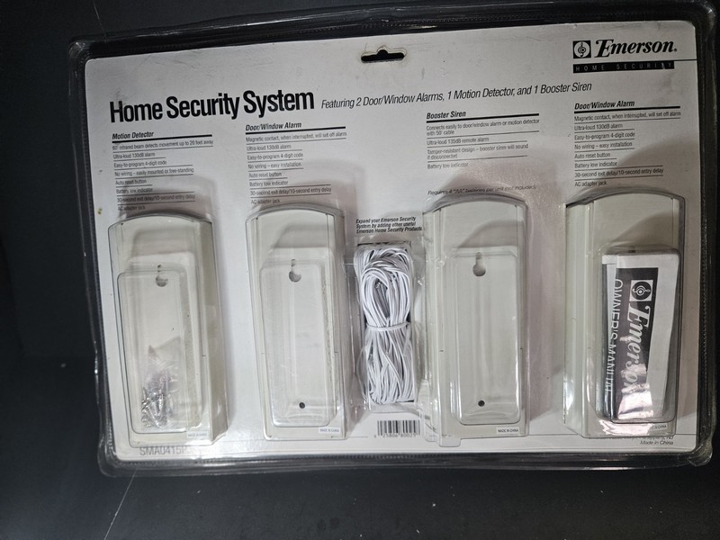 Emerson Home Security System SMA0415P 2 Alarms, Motion Detector and Siren NEW gallery