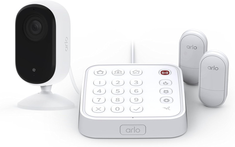 Wired Home Security System with 24/7 Monitoring & 2K Indoor Camera Bundle