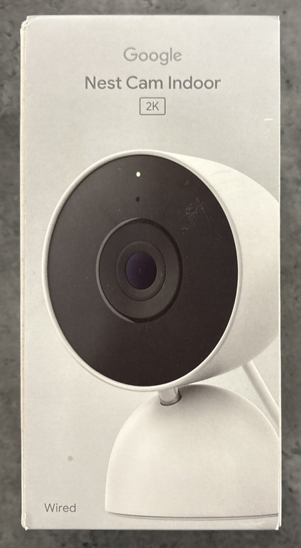 Google Nest Cam Indoor (Wired, 3rd Gen) - Security Camera, 2K Video & Gemini