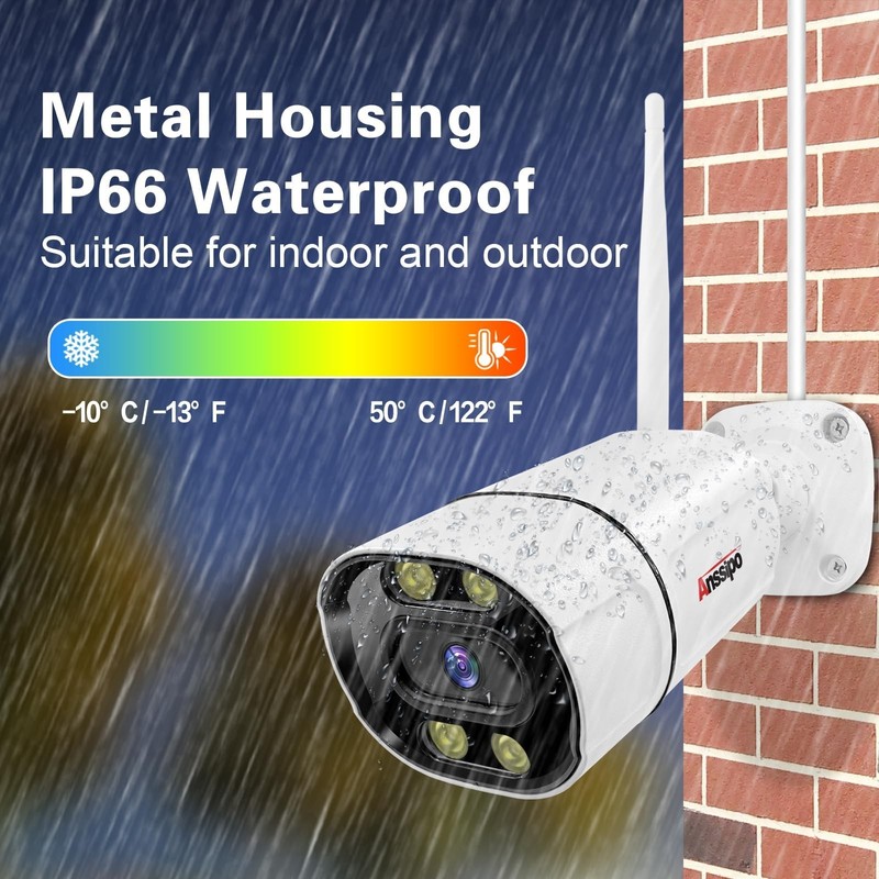 4K WiFi Security Camera System, 4X 3MP Plug-in Home Security Cameras 24/7 Rec... gallery