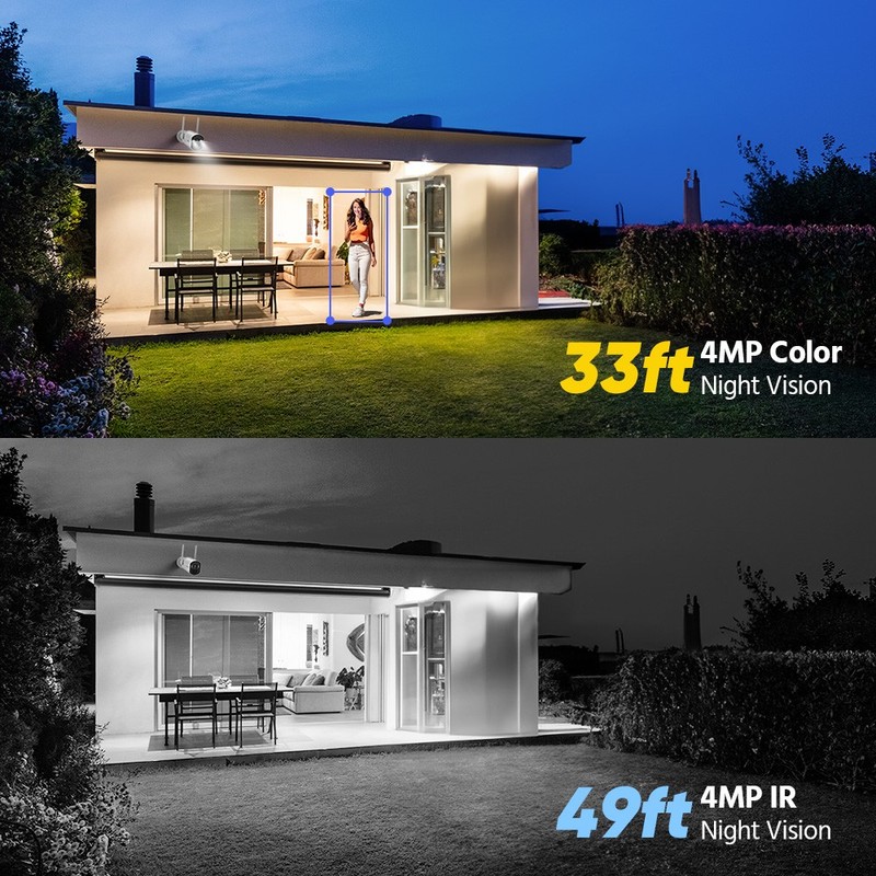 ANNKE Wireless Color Security Camera System Solar Battery Powered 2-Way Audio gallery