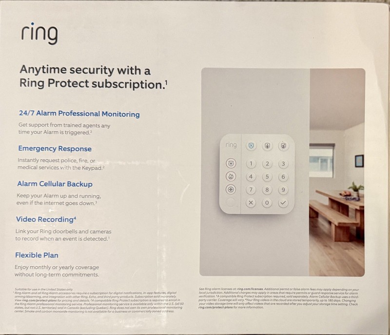 New Ring Alarm 8 Piece Kit 2nd Generation Home Security System - White gallery