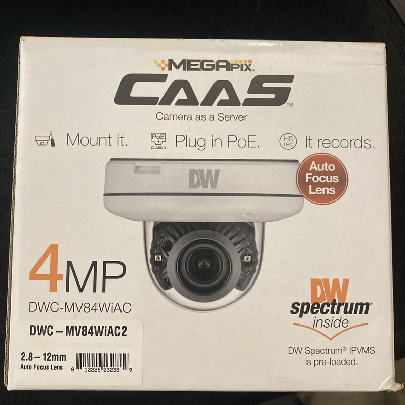 DWC-MV84WiAC2 Surface mount Dome IP Camera. 4 Mp Network IR Dome, 2.8-12mm