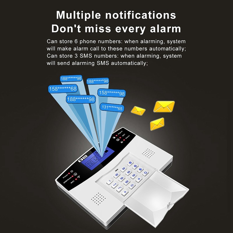 1-8 Remote Wireless Alarm System Kit For Home Security MULO gallery