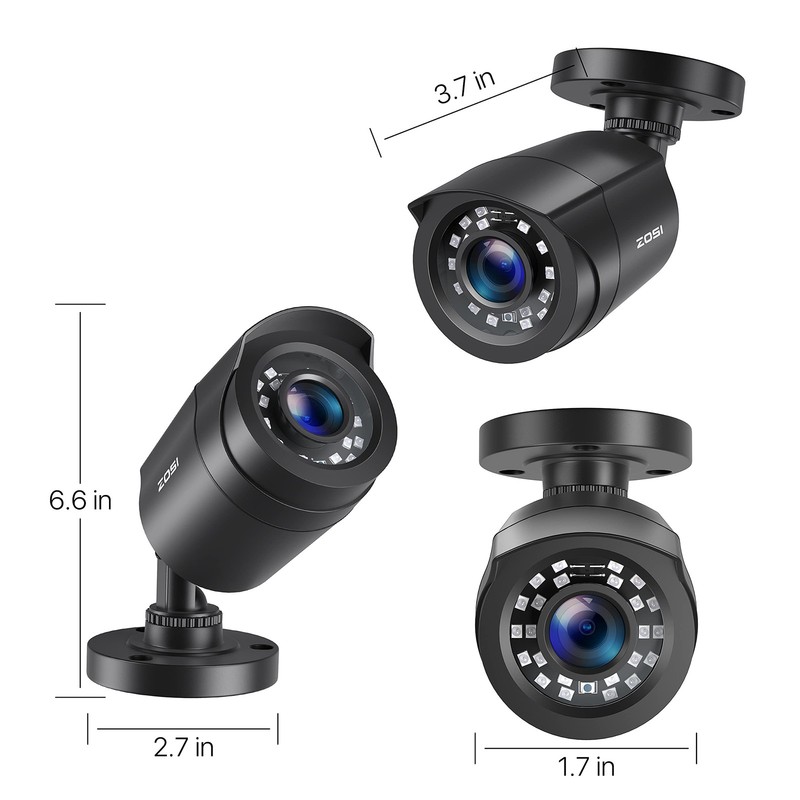 ZOSI 1080P 4 Pack HD TVI Cameras, 80ft Night Vision, Outdoor Indoor Weatherpr... gallery