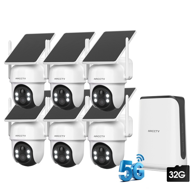 4MP Wireless PTZ Security IP Camera System Wifi Solar Battery Two Way Audio