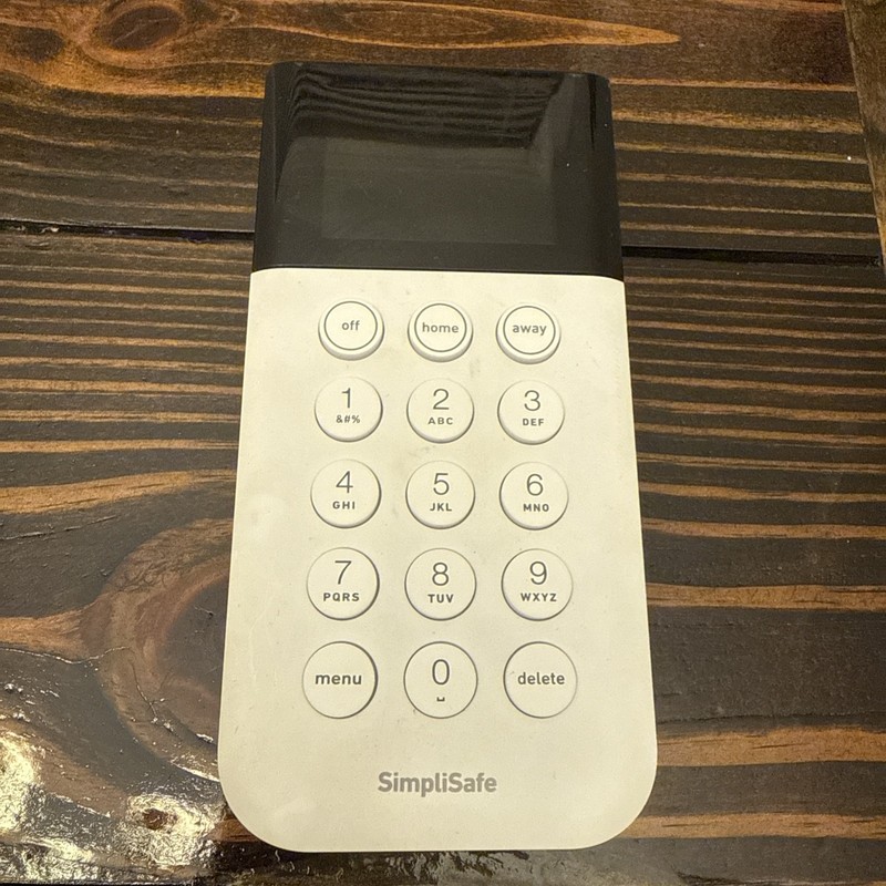 SimpliSafe Home Security System Keypad Remote White Model SSKP3 Tested Works