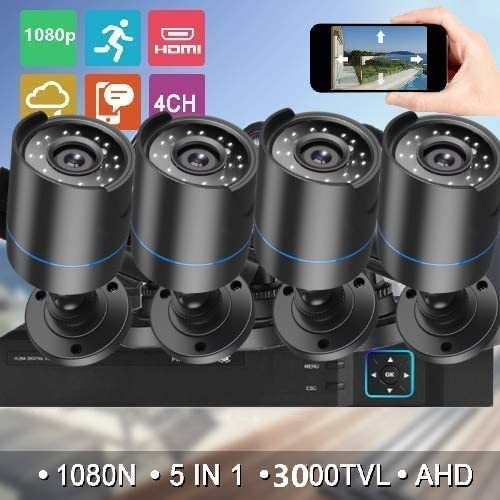 3000TVL Home Security System Surveillance DVR Camera Kits, 4pcs Wired 5MP PoE... gallery