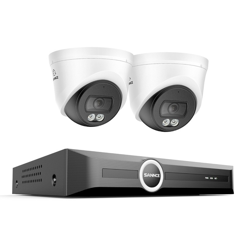 SANNCE 8CH 4K Audio Recording POE IP Security Camera System 8MP NVR Full Color