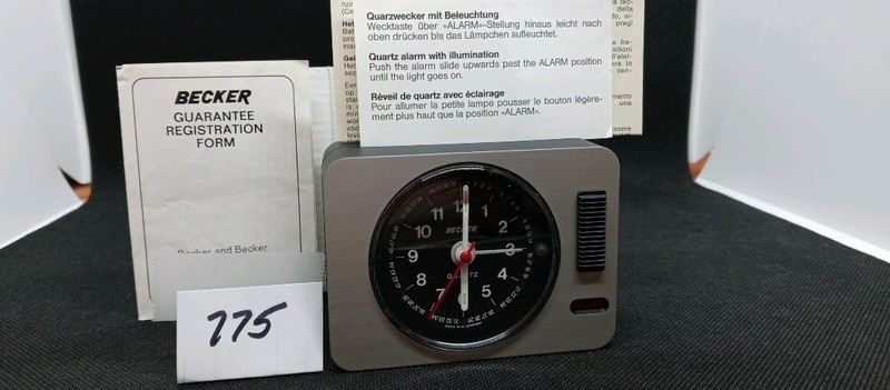 BECKER & BECKER INC QUARTZ ALARM TIME INSTRUMENT W/ ILLIMINATOR W/ REG. FORM gallery