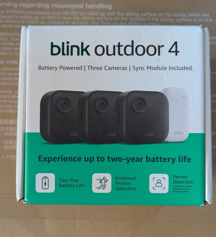 Blink Outdoor 4 Battery Powered 3-Camera Security System NEW, Factory Sealed