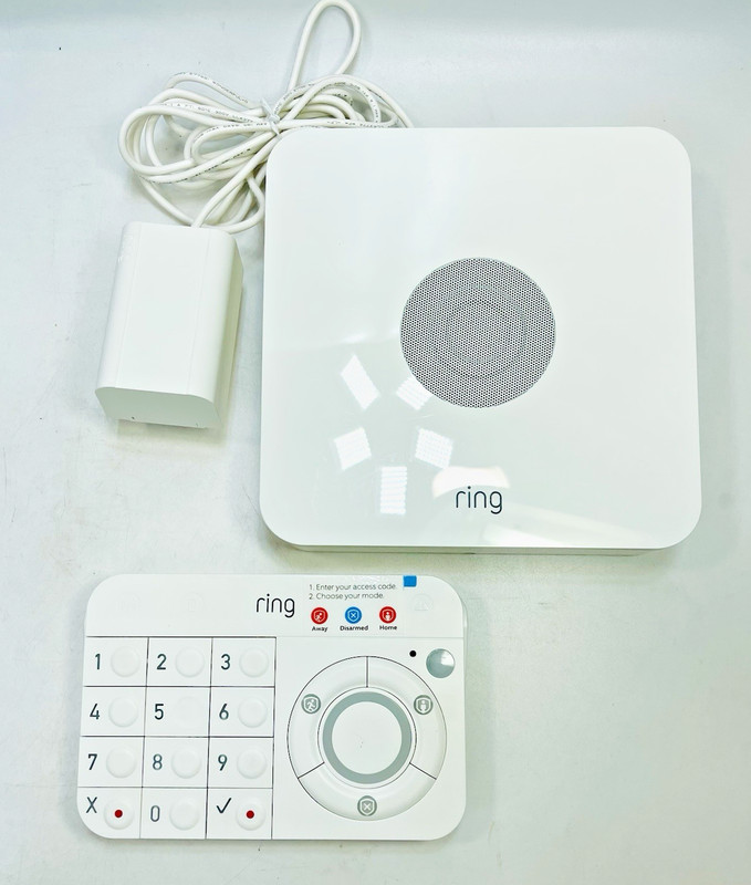 RING Z WAVE PLUS 4HB1U90EN0 Alarm System Base Station w/ Power Supply & Keypad