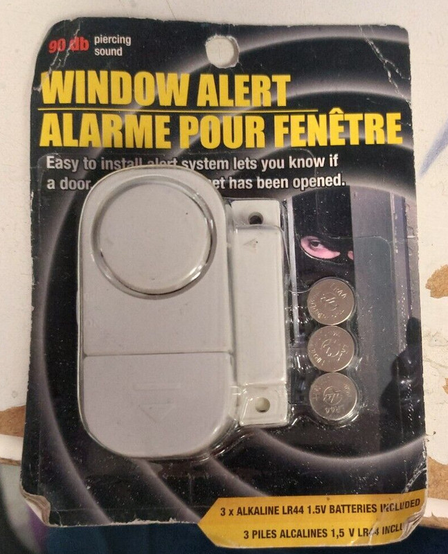 LOT OF 3 Wireless Window and Door Intruder Alert Alarm (90 db)