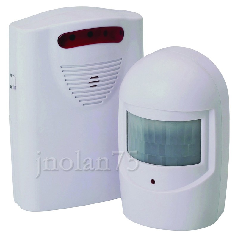 WIRELESS MOTION SENSOR DETECTOR DOOR GATE ENTRY BELL CHIME ALERT ALARM DOORBELL