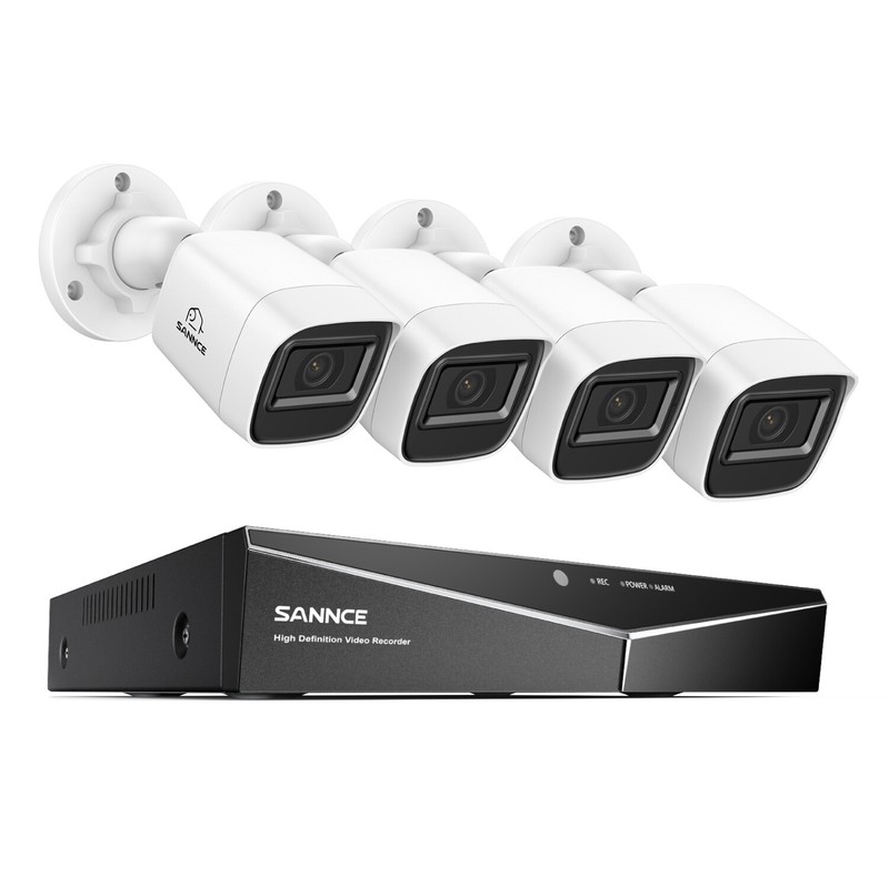 SANNCE 1080P Security Camera System 5in1 16CH DVR CCTV Outdoor Human Detection