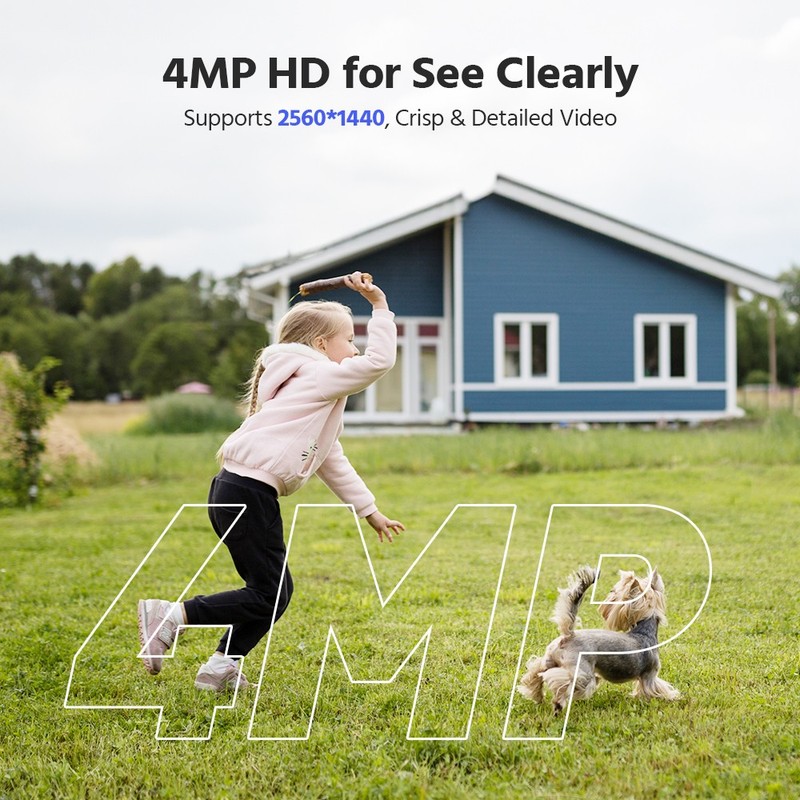 ANNKE 4MP Solar Battery Wireless Security Camera System WiFi 2 Way Audio W/64GB gallery