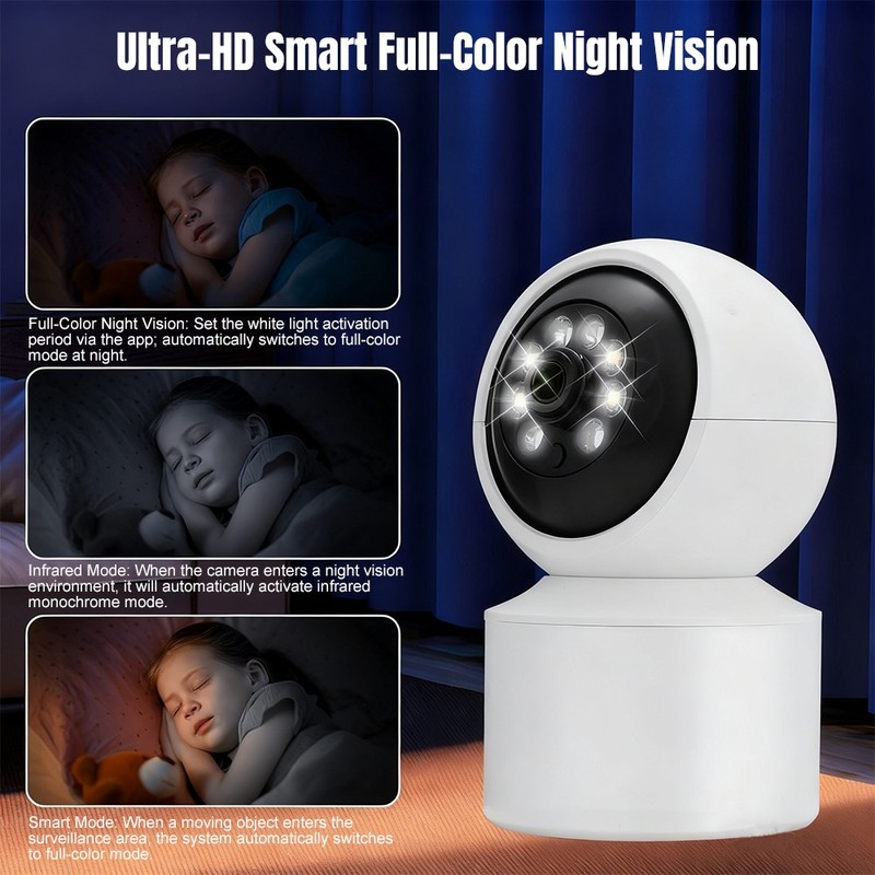 Camara De Seguridad WIFI 360° 1080P PTZ Indoor Monitor Con Vision Nocturna Audio gallery