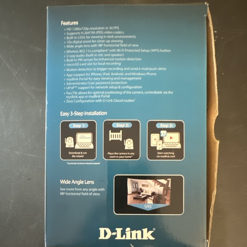 D-Link DCS-5222L HD Pan/Tilt Day/Night Wireless Network Camera Wi-Fi mydlink gallery