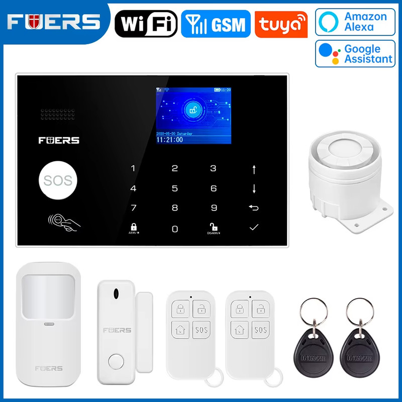 Tuya Smart WIFI GSM Alarm System Wireless Home Burglar Security Alarm System Con