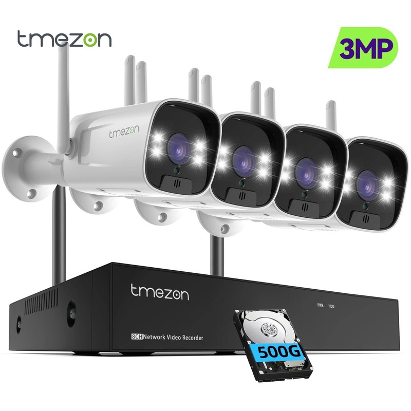 Wireless 3MP Home IP Camera System 10CH NVR WIFI AI 2-Way Audio Waterproof gallery