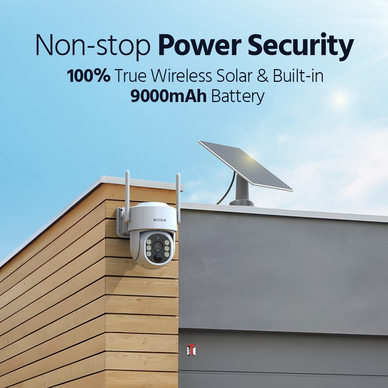 ANNKE 7" Monitor 4MP Wireless PT Security Camera System Solar Powered 2-Way Talk gallery