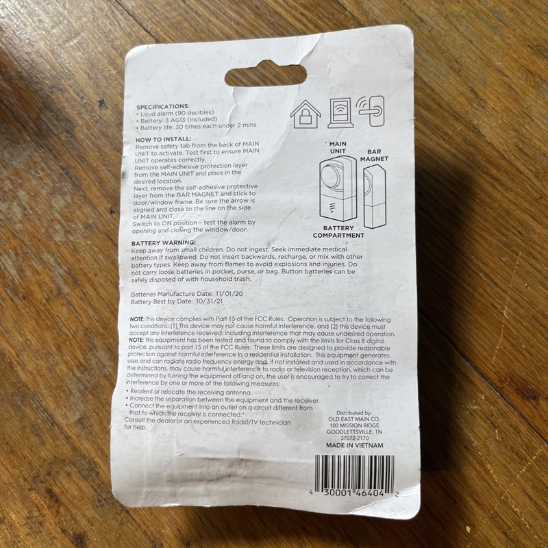 Wireless Window or Door Alarm—Pro Essentials—Sealed gallery