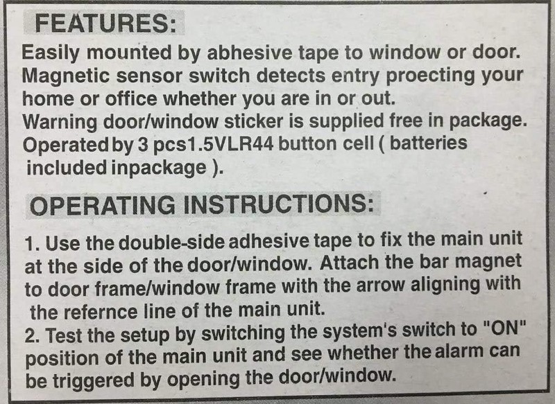 2Pcs Magnetic Sensor Home Window Door Burglar WIRELESS Security ALARM System gallery