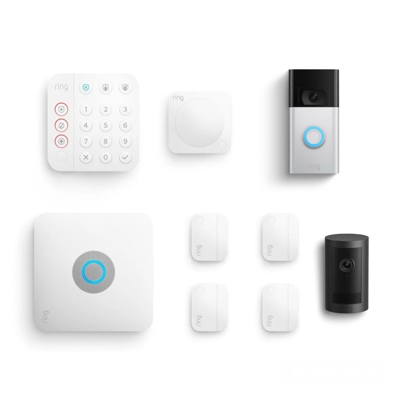 Ring Alarm eero Pro 6 WiFi 9 Piece Security System with Battery Doorbell