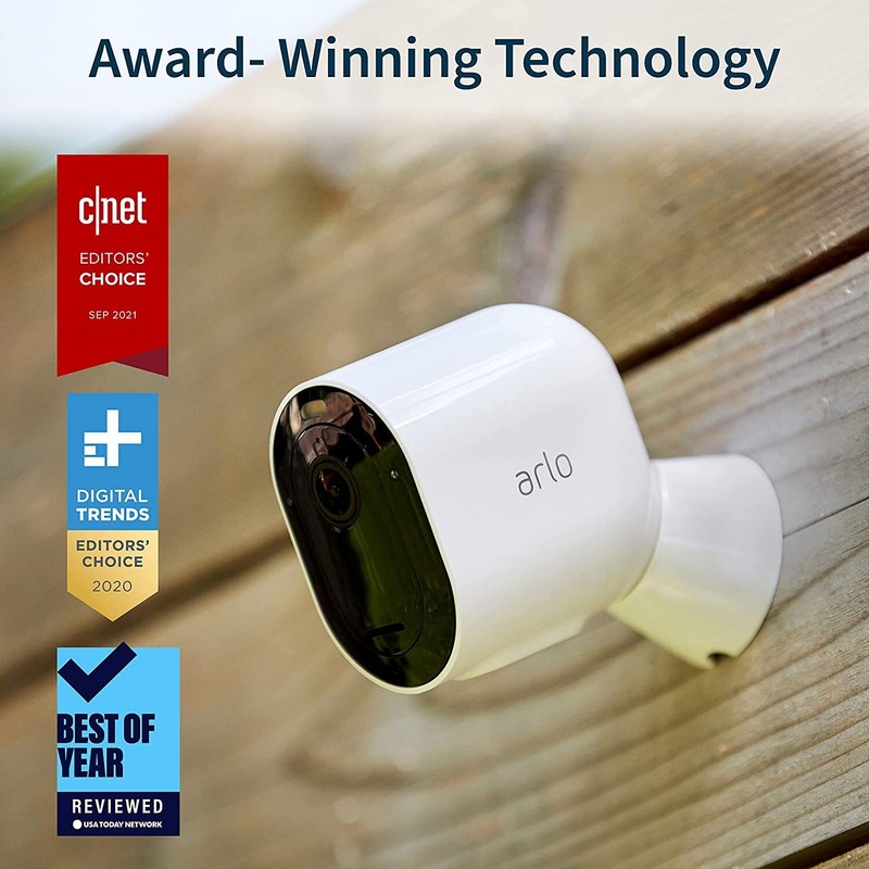 Arlo Pro 4 Spotlight Camera 3 Pack Wireless Security 2K Video & HDR VMC4350P gallery
