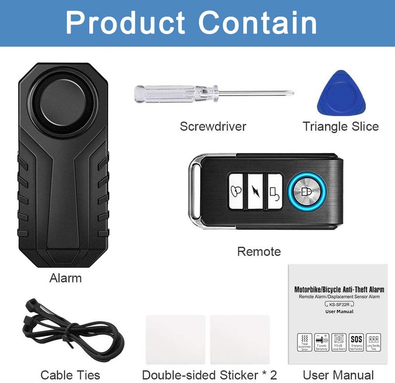 Security Wireless Alarm kit Bike Alarm Driveway Detector Window Door Burglar NEW gallery