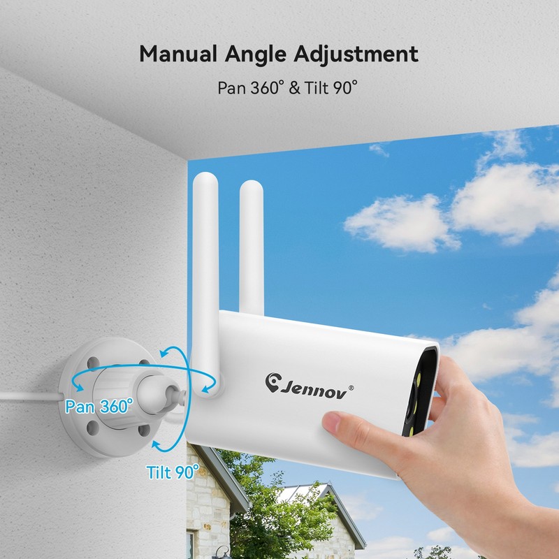 Jennov 5MP Security Camera System Wireless Home Outdoor 12"monitor / NVR 1TB gallery