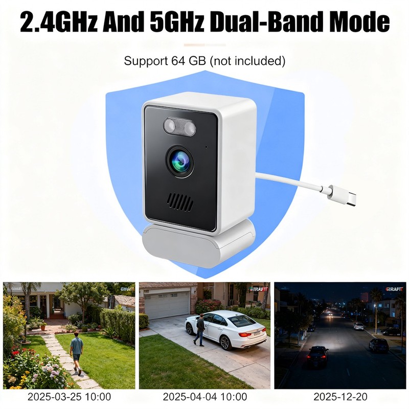 NEW 2K Window Camera, 2.4GHZ & 5GHZ WiFi Indoor Cameras for Home Security 3MP US gallery