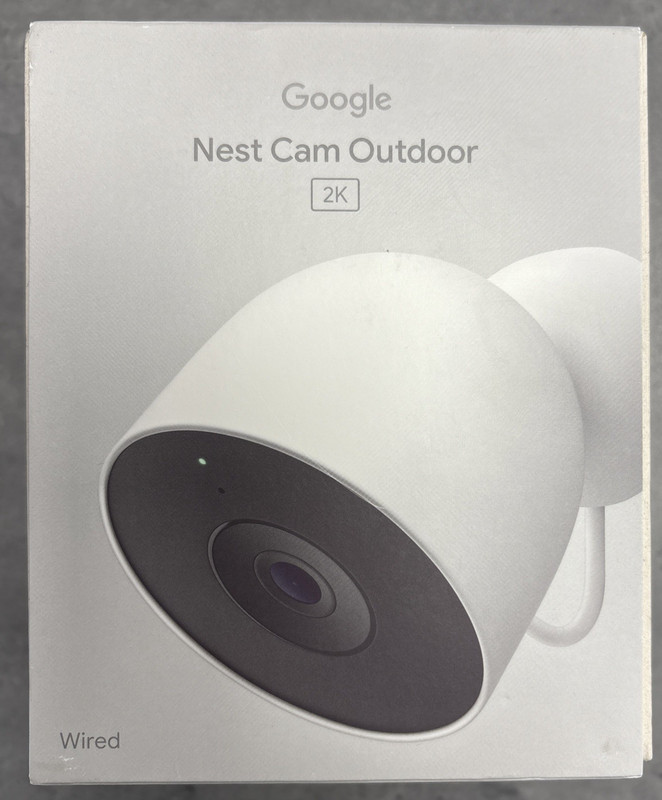 GOOGLE NEST CAM OUTDOOR 2K WIRED SECURITY CAMERA 2ND GEN (GA09963-US) NEW/SEALED