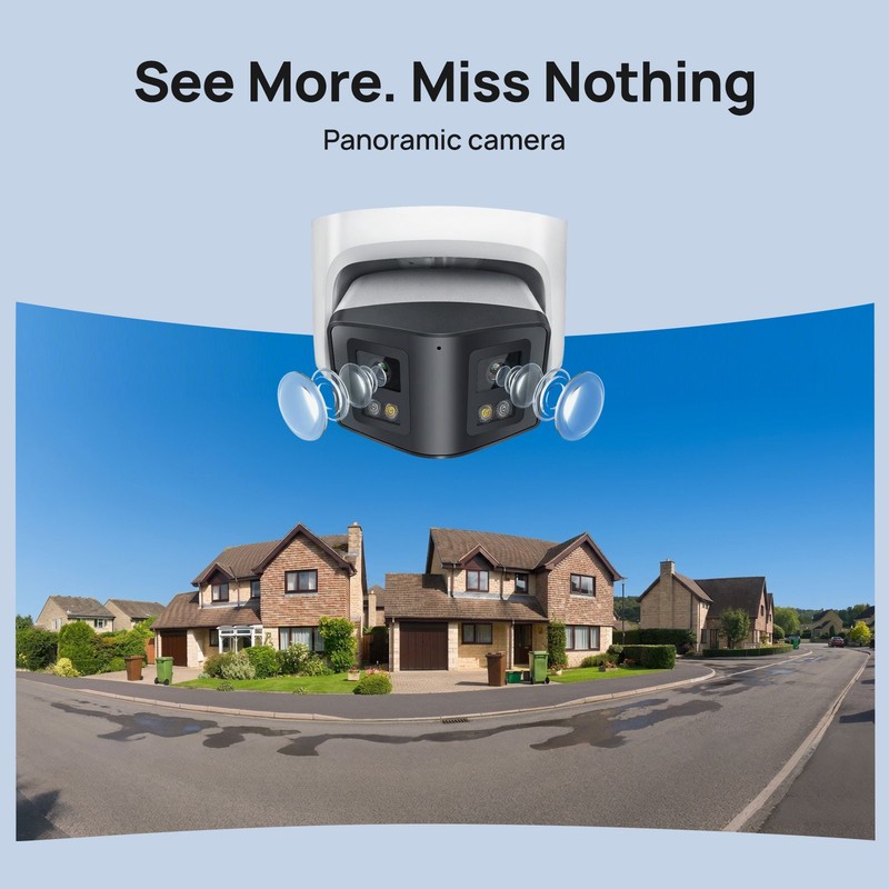 Vikylin 4K 8MP 4MP Panoramic Dual Lens Full Color IR IP Camera POE ONVIF NDAA gallery