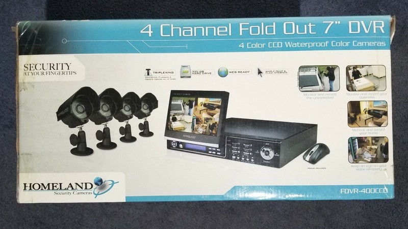 Homeland Security Camera’s 4 Channel 320GB DVR Surveillance System W/ 7″ Screen