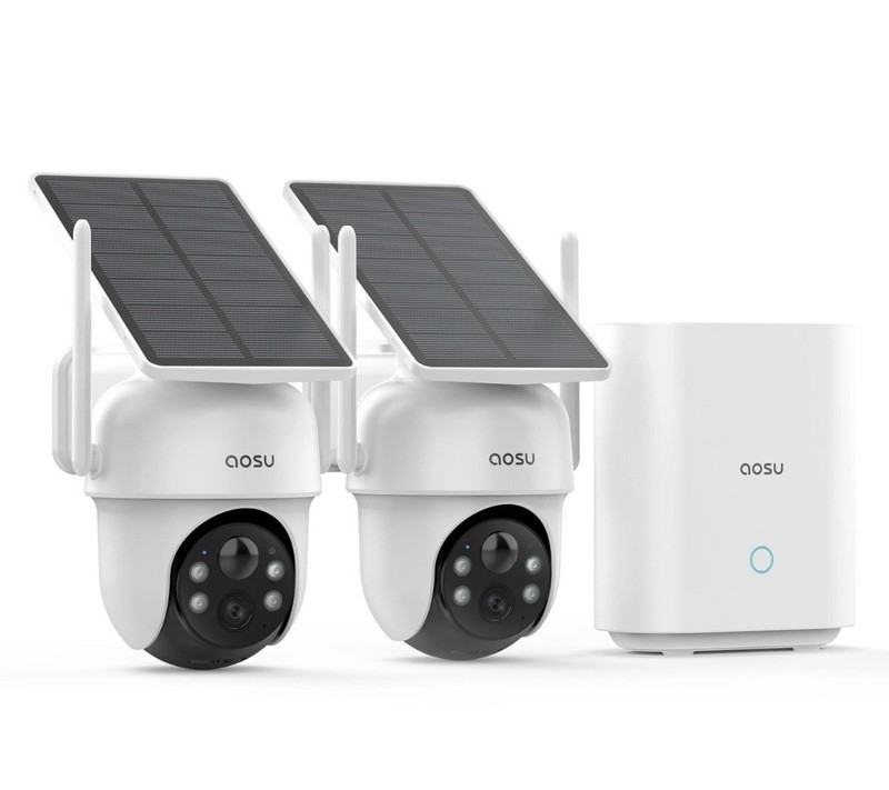 2K QHD 3.0-MP Dual-Band Wi-Fi® Outdoor AI-Smart Solar Security Camera Kit... gallery
