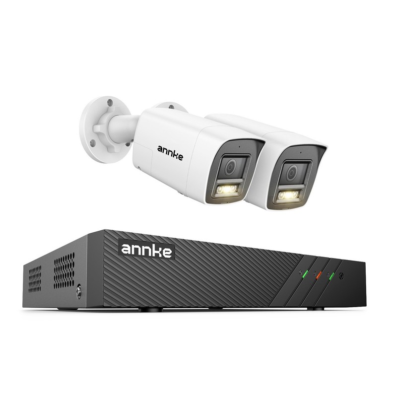 ANNKE 5MP POE Color Night Security Camera System Two Way Audio 8CH 8MP NVR IP67
