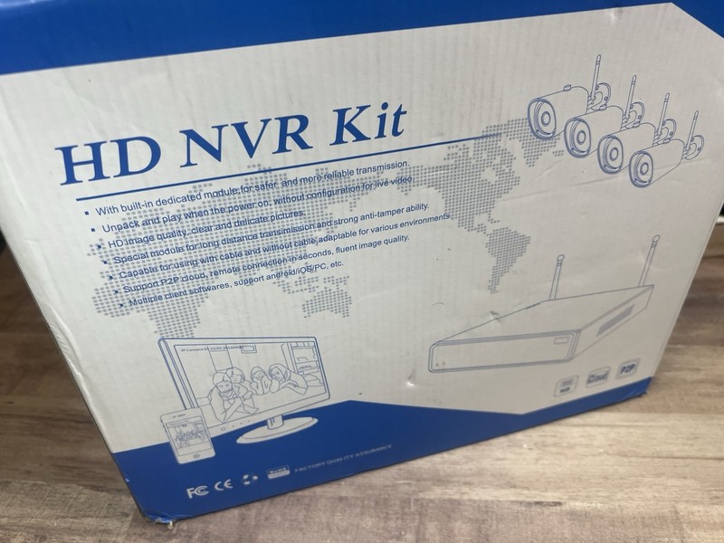 NEW Open Box 8 Channel HD NVR Kit , 4 Hd Cameras, All Cables, Receiver & Acc