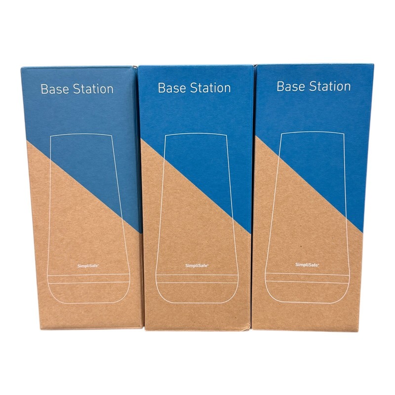 SimpliSafe Home Security Base Station GEN3 BS3W Lot of 3. Missing one charger. gallery