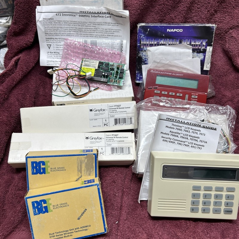 Lot Of Security Alarm Equipment. Napco, Greyfox,DMP, BGE, Magnum Alert gallery
