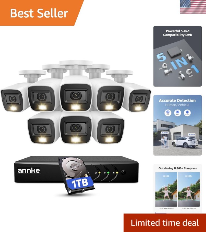 Reliable 3K Security Camera System with 100FT Color Night Vision & Smart Alerts