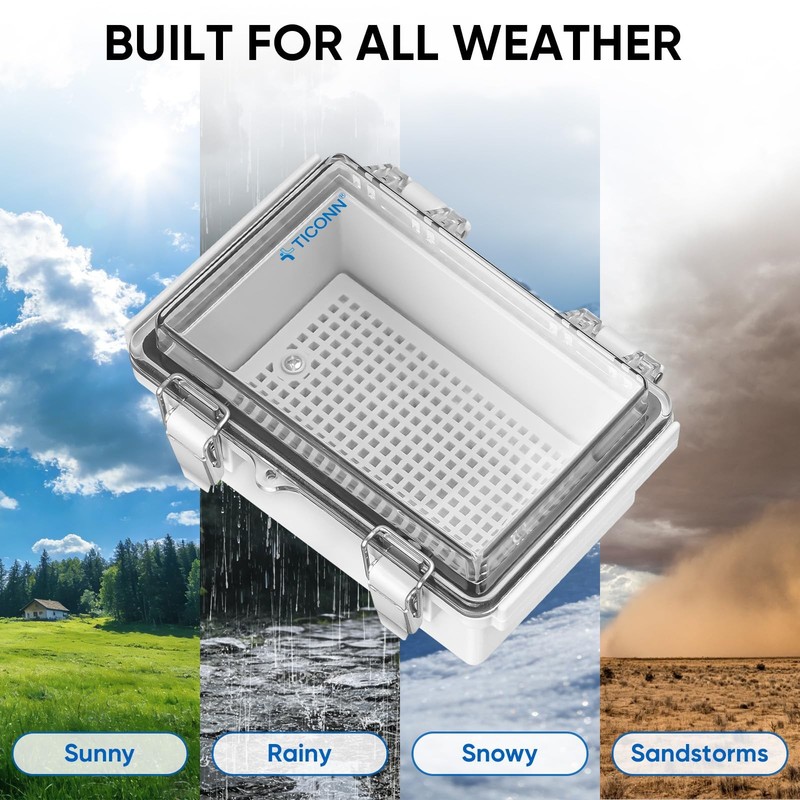 TICONN Outdoor Electrical Box Waterproof, Junction 11"x7.5"x5.5", Off-white gallery