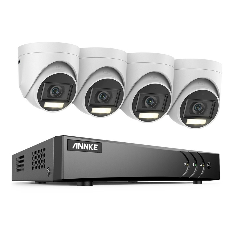 ANNKE 8CH 16CH DVR 5MP Color Night Security Camera System Human Detection H.265+