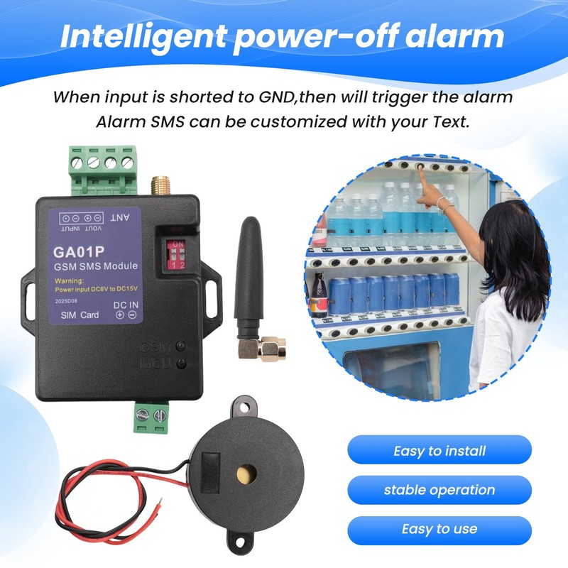 GA01P Vending Machine GSM Alarm Box Support Failure Alert Alarm Input 8389 gallery