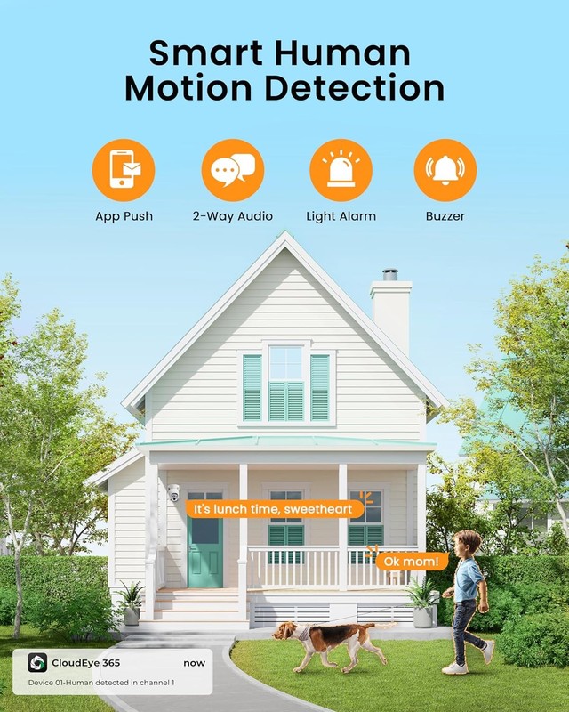 Wireless Security Camera System with Solar Panel Outdoor Wifi Night Vision Cam gallery