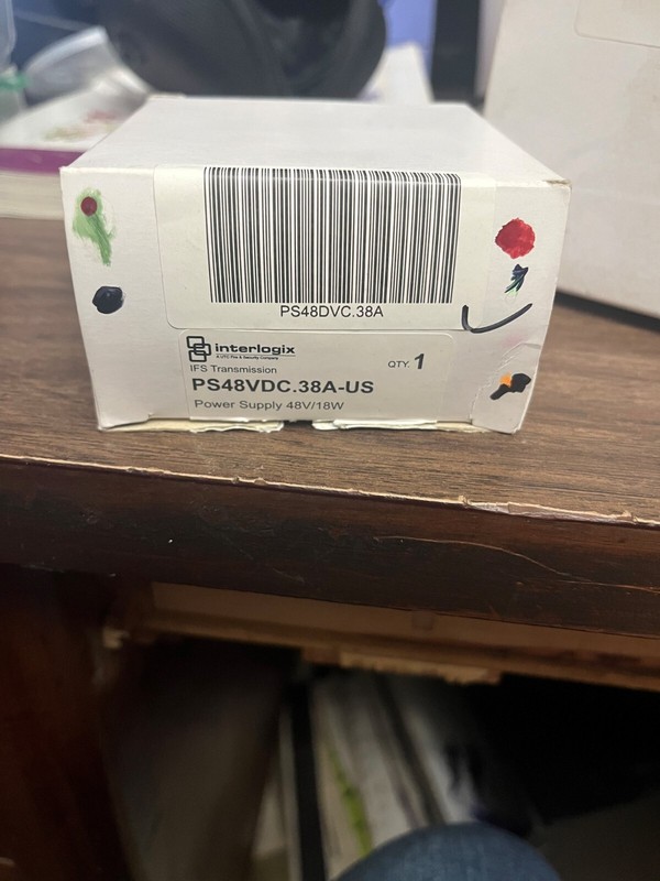 Interlogix PS48VDC.38A-US 18W 48VDC Power Supply