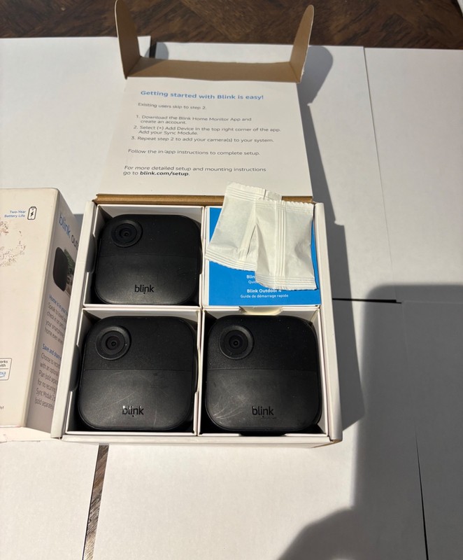 Blink Outdoor 4th Gen Battery-Powered Smart Security Camera System 3-Pack NEW gallery